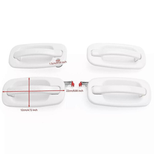 4PCS Exterior Door Handle Set Painted for Silverado 1999-2007 LHD