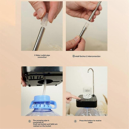 Portable Electric Water Bottle Pump Desktop Water Dispenser 2