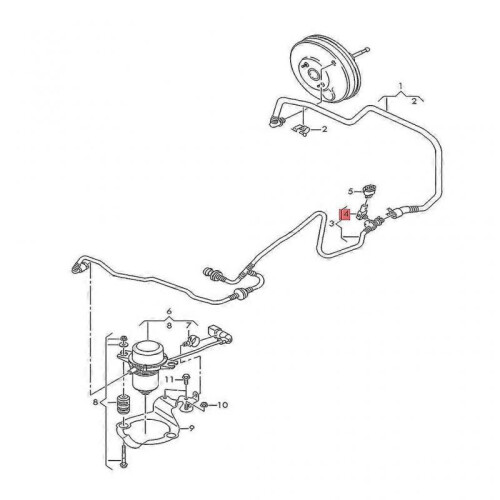 Brake Booster Pressure Sensor 5Q0906207 Pressure Sensor   -Sy 2