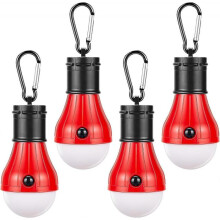 Camping Lights [4 Pack] Portable Camping Lantern Bulb LED Tent Lantern Emergency Light Camping Necessities Tent Accessories