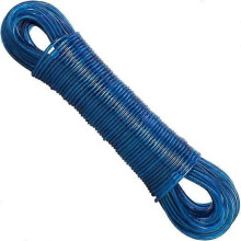 50 m washing line rope Washing lines with strong steel core - rot, mold and weather-blue   -Sy