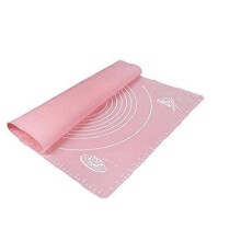 (As show, One size) Extra Large Silicone Baking Mat For Pastry Rolling With Measurements Pastry Rolling Mat, Reusable Non-stick Silicone Baking Mat (pink)