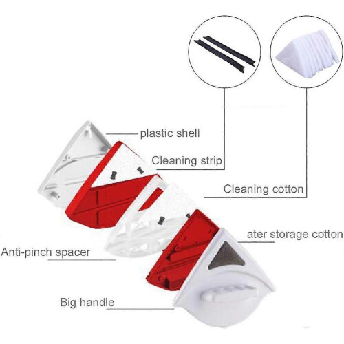 (As show, One size) Magnetic Window Cleaner - Double-Sided Magnetic Cleaning Tools 1