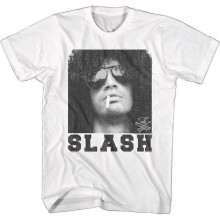 (XXXL) Slash Guns N Roses Smoking Slash White Adult T-Shirt-oooa45