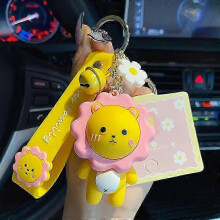 DWW-Hommes Femmes Garons Filles Silicone Mignon PVC Dessin Anim Animal Porte-cls (Le lion) Creative Nouvel An Cadeau Sacs Poupe Pendentif Cl De Voitur