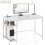 Homcom HOMCOM 120 x 60 cm Home Office Desk Reversible Study Table for Bedroom White 9