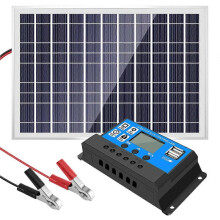 30W 12V Solar Panel Battery Charger+40A Controller for RV Car Boat Home Camping