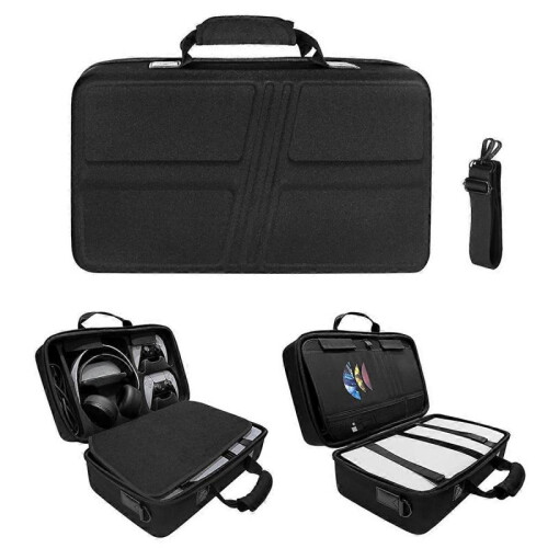 Carrying Case for PS5 PRO Gaming Console Travel Storage Bag with Adjustable Shoulder Straps and Comf 1