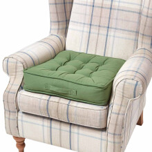 (Forest Green) Cotton Armchair Booster Cushion