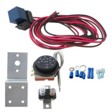 32-248 Dial Adjustable Electric Radiator, Cooling Fan Thermostat, Water Coolant Temperature Hose Ki