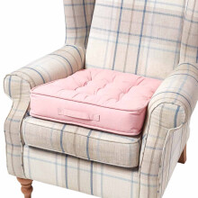 (Pink) Cotton Armchair Booster Cushion