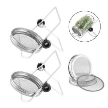 Sprouting Jar With Stainless Steel 304 Screen Lid Wide Mouth Quart Mason Sprouter