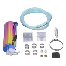 Ölauffangbehälter für Automotoren, 350 ml Fassungsvermögen, runde Aluminiumlegierung, universell mit