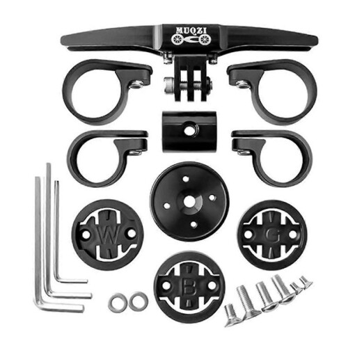 (Black) TT Handlebar Computer Mount Bike 22.2mm 25.4mm Rest Handlebar Computer Mount Adapter for 2