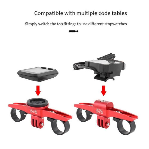 (Black) TT Handlebar Computer Mount Bike 22.2mm 25.4mm Rest Handlebar Computer Mount Adapter for