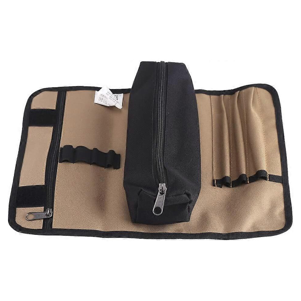 (As Show, One Size) Tool Bag,Tool Bag,Electrician Tool,Electrician Hardware,36 * 25Cm Durable Canvas Electrician Roll Up Tool Bag Hardware Tools Water 4632228917202