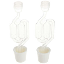(As show, One size) Twin Bubble Airlock and Carboy Bung (Pack of 2)