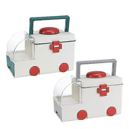 (grey) Pills Organizer Holder Lightweight Multi-use Anti-deform Convenient Strudy Individual Grid Storage Box for Dorm 2