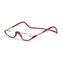 (Red, -2.50) Magnet Reading Glasses For Men Women Hanging Neck Half Frame Magnetic