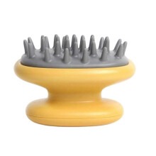 Handheld Shower Hair Scalp Shampoo Massager Brush Head Scrubber Salon Yellow
