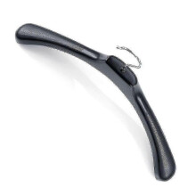 (10PC) Coat Hangers Clothes 50cm Extra Wide Strong Black Plastic Adult Shirt Top Dress Ta