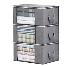 Clear Window Storage Bins, Reinforced Handles Ensure Easy Carrying & Durability, for Underbed, Closet Storage, Foldable Design for Space-saving