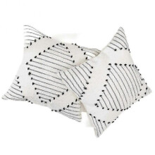 Throw Pillow Covers for Indoor Outdoor, Boho Tufted Square Shape Farmhouse Woven Texture Yarn-Dyed Invisible Zipper Design Decorative Pillowcase