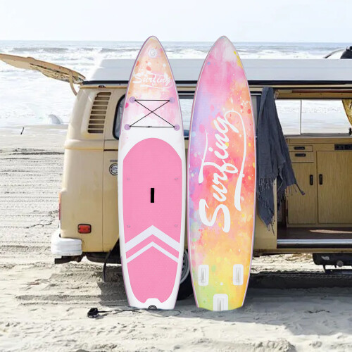 ELECWISH (Pink) 11FT Inflatable Paddle Board Complete Surfboard UK
