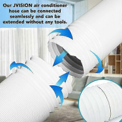 Exhaust Hose for Portable Air Conditioners, Universal Fit with Anti-Clockwise Thread Direction, Thickened Polypropylene for Longevity, Easy 2