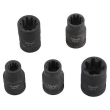 Emergency Solution Latch Bore Socket Set, Brake Caliper Tools for Comprehensive Set Applications, Precision-crafted 5PCS Square Drive Tools With