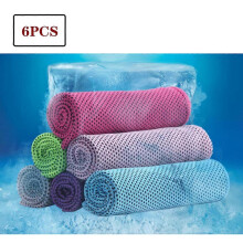 (As show, One size) Pack Of 6 Cooling Towels, Microfibre Cooling Towels , Premium Cooling Towel For Summer, Perfect As A Cooling Sports Towel For Gyms, Jogging, Yo