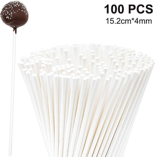 (As show, One size) 100pcs Lollipop Sticks, Marshmallow Sticks,Creative Multi-function Lollipop Sucker Sticks 152*4mm