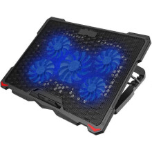 CoolTech Laptop Chill Pad, Ergonomic Stand for 17.3 Inch Laptops, Quiet Fans with Blue LED Lighting, and 2 USB Ports for Seamless Connectivity