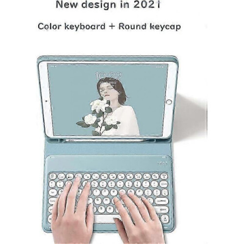 Detachable Wireless Keyboard Case for iPad Air 3rd Generation, Stylish Design with Cute Mouse for 10.5 inch Models 1