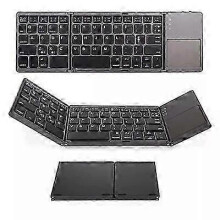 Slim Foldable Bluetooth Keyboard for Tablets, Quiet Typing Experience, Portable Wireless Keyboard with Long-lasting Materials, Durable Battery