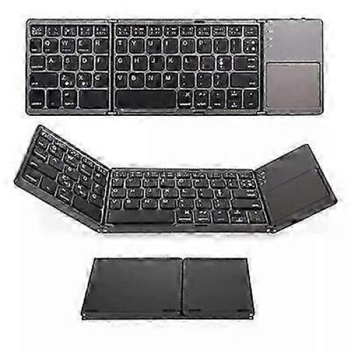 Slim Foldable Bluetooth Keyboard for Tablets, Quiet Typing Experience, Portable Wireless Keyboard with Long-lasting Materials, Durable Battery