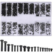 (As show, One size) Universal Laptop Screw Kit - Round Head Glasses Screws - M2 M4 M2 Black