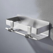 Floating Shelves for Bathroom, Easy Installation No Drilling Rustproof Stainless Steel Waterproof Shower Caddy Scratch-Resistant Organizer for Smooth