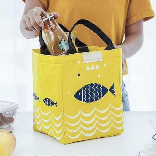 Japanese Pattern Canvas Lunch Bag, Multi-Purpose Use, Keep Food Warm Fresh, for Work, Office, Picnic, Travel 1