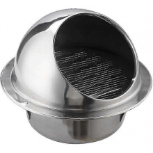 Stainless Steel Vent Cover, Round Bull Nosed External Extractor, Easy Installation On Walls, Rainproof Design Ensures Protection Against Elements