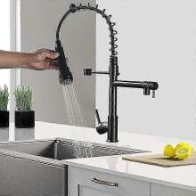 Stylish Utility Faucet for Kitchen Sink, Easy Installation with Pre-Connected Water Lines, Healthy Kitchen Sink Faucet with Solid Brass Structure