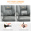 Homcom HOMCOM Office Chair with Adjustable Lumbar Support, Computer Chair, Grey 9