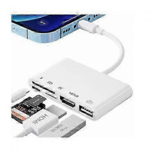 Digital Av Adapter with Lightning To Hdmi, Support for 1080P Full Hd Display, Widespread Compatibility with Iphone 12 To 14 Series, Plug And Play