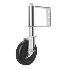 Adjustable Spring Bracket for Heavy Duty Gate Caster Wheel, 4 Inch Diameter with Thickened Steel Plate Construction for Maximum Load Capacity, Easy