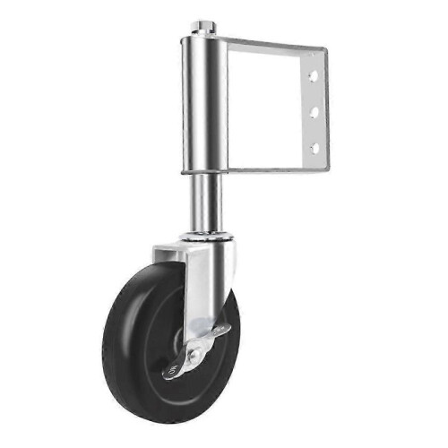 Adjustable Spring Bracket for Heavy Duty Gate Caster Wheel, 4 Inch Diameter with Thickened Steel Plate Construction for Maximum Load Capacity, Easy