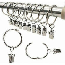 Stylish Curtain Hangers, Drapery Clips with Rings for Interior Diameter, Easy Open Clip Design, Premium Metal Finished, Suitable for Curtains