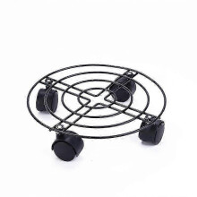 Flower Pot Rack for Indoor And Outdoor, Round Metal Base with Lockable Rollers, Ensuring Stability And Flexibility In Various Settings (13 Inches