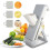 Multifunctional Vegetable Chopper, Ergonomically Designed Premium Plastic Safe Mandoline Slicer, Uniform Slicing Options, Non-slip Silicone Base 1