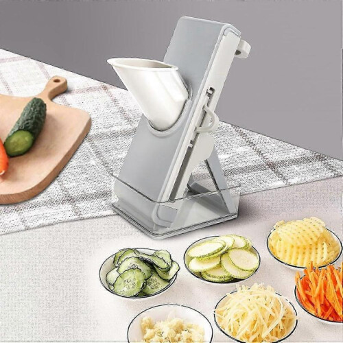 Multifunctional Vegetable Chopper, Ergonomically Designed Premium Plastic Safe Mandoline Slicer, Uniform Slicing Options, Non-slip Silicone Base 2