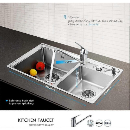 Sleek Design Kitchen Faucet, Diamond Seal Technology, Solid Brass Construction, Precise Water Flow And Temperature Control, Environmentally Friendly 2